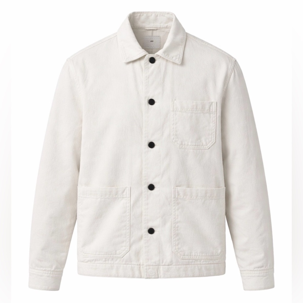 H&M Men's Cream Corduroy Jacket Size Large